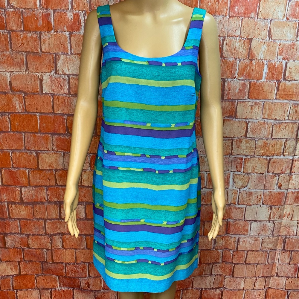 Vintage VirgoII Striped Sleeveless Sheath Dress‎
